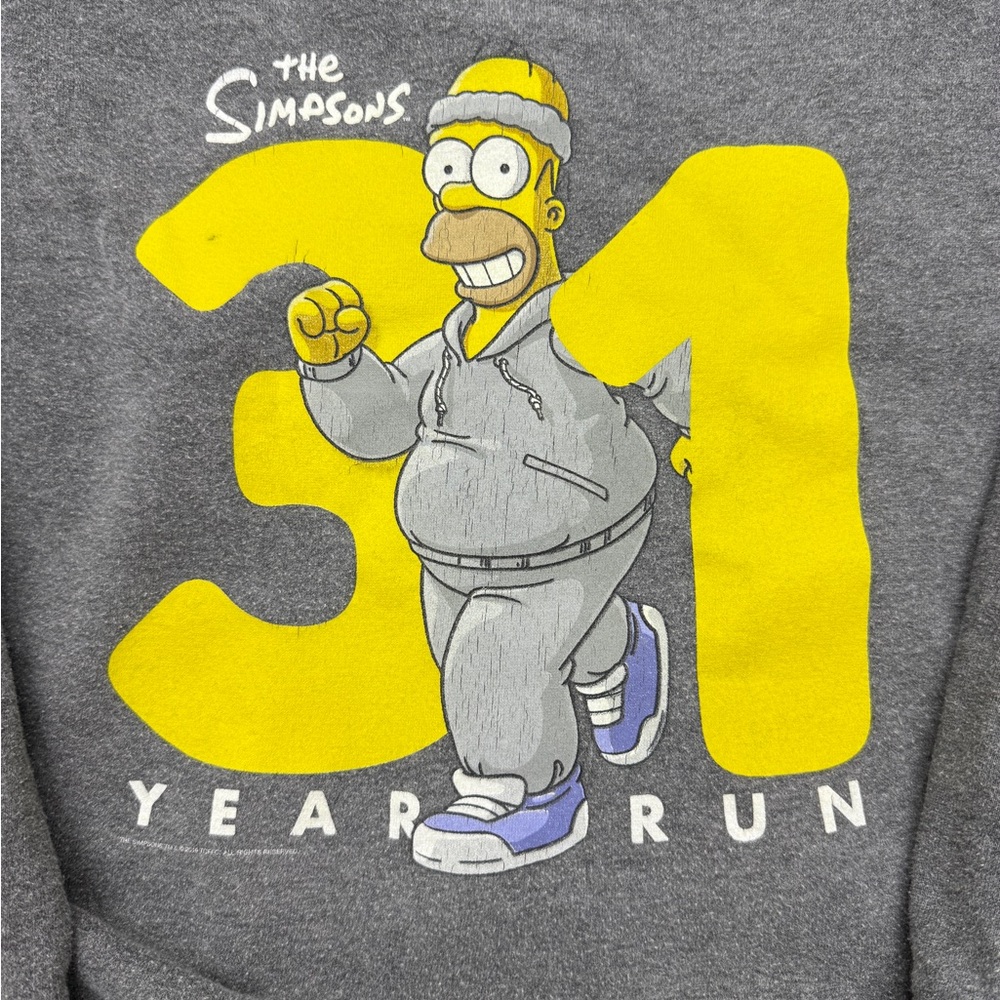 The Simpsons 31 Year Run Gray Sweatshirt Full Zip Hoodie